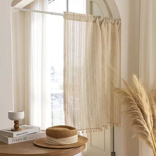 Luxury Modern Door Curtain 2026 New, Semi Sheer Privacy Room Divider Curtain for Bedroom Bathroom Kitchen Toilet Decor 100*120cm（W*H）