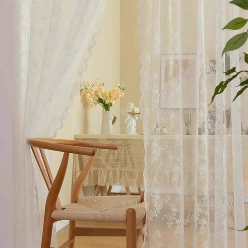 New non-drilling lace room divider curtains