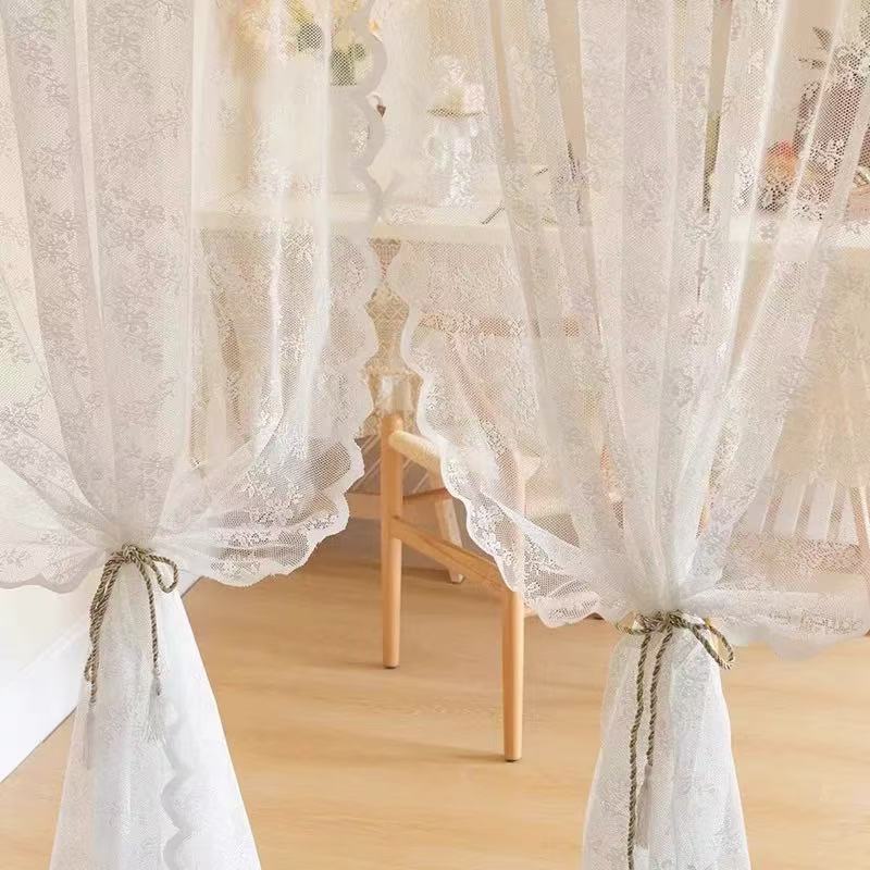 New non-drilling lace room divider curtains